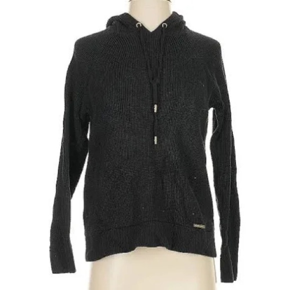 Michael Kors Black Knit Hoodie Sweater